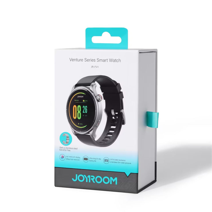 JR-FV1 Venture Series Smart Watch (Make/Answer Call) Black