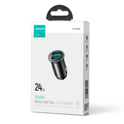 JR-CCN03 2USB 24W 2USB mini Metal Car Charger