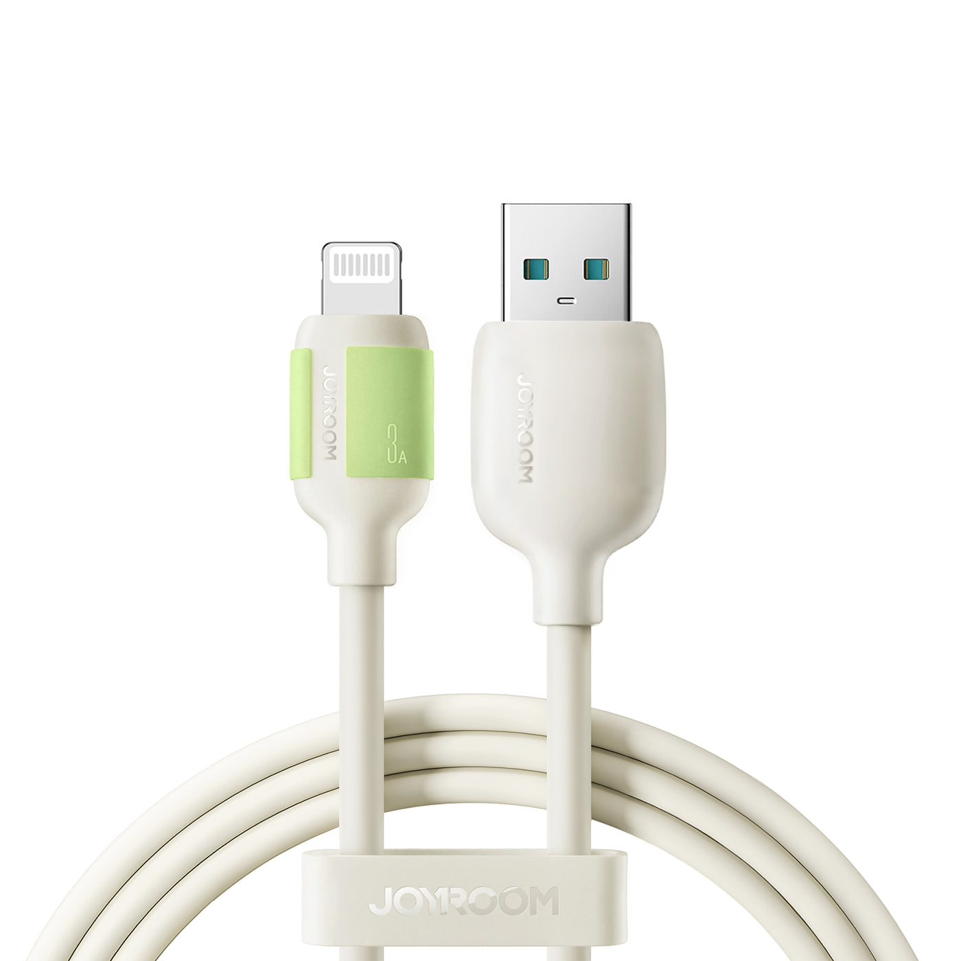 S-A53 Fluorescence series cable Type-C to Type-C 60W/Type-C to Lightning 30W/Lightning 3A/Type-C 3A Cable 1.2m/2m beige