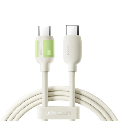 S-A53 Fluorescence series cable Type-C to Type-C 60W/Type-C to Lightning 30W/Lightning 3A/Type-C 3A Cable 1.2m/2m beige