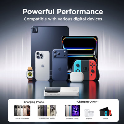 JR-QP191 Mini Star Series Mini 22.5W Digital Display Fast Charging Power Bank 10,000mAh