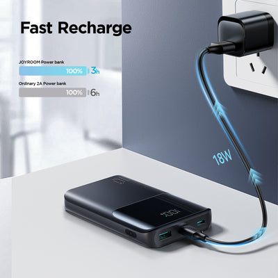 JR-QP191 Mini Star Series Mini 22.5W Digital Display Fast Charging Power Bank 10,000mAh