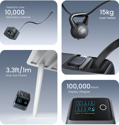 JR-TRD01 JOYROOM PODIX 140W 5-Port Desktop GaN Charger-Dark Gray