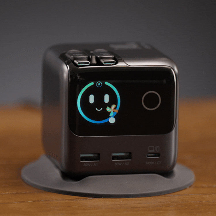 JR-TRD01 JOYROOM PODIX 140W 5-Port Desktop GaN Charger-Dark Gray