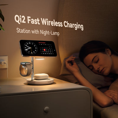 JR-W23 Qi2 4-in-1 Wireless Charger-White