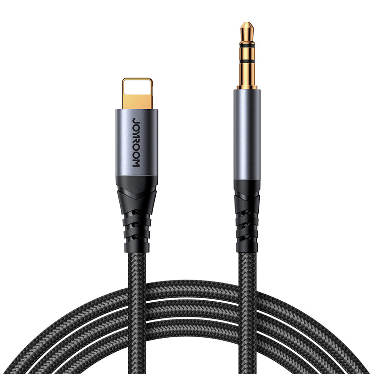 SY-A06 Audio-Transfer Series AUX Audio Cable (Lightning to 3.5mm) 1.2m-Black