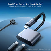 SY-L02 Audio-Transfer Series 2-in-1 Audio Adapter (Lightning to Dual Lightning)-Black