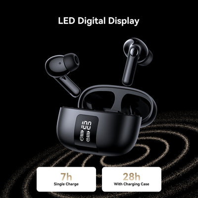 JR-FN3 ANC+ENC True Wireless Bluetooth Earphones Black