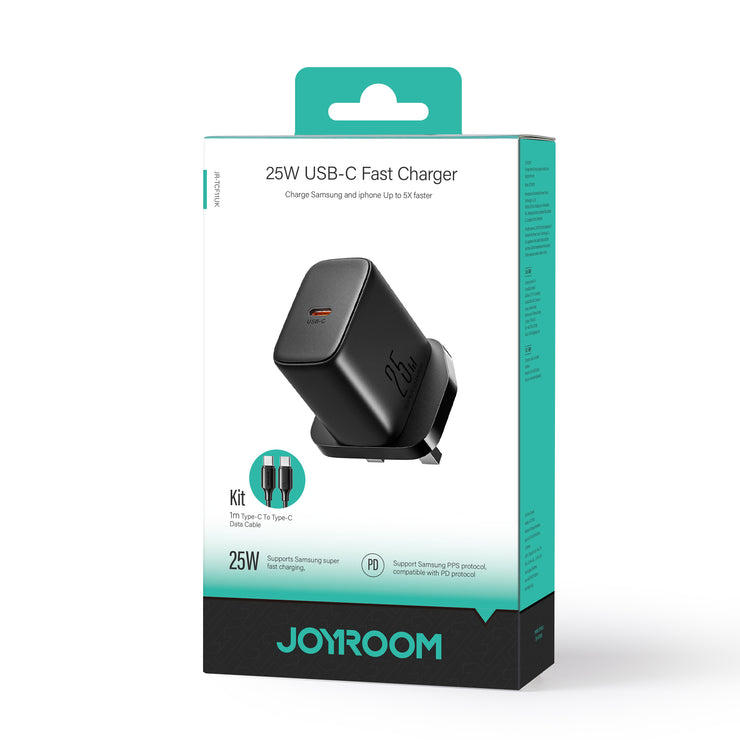 TCF11 PD 25W Mini intelligent fast charger with C TO C cable  EU/UK/US