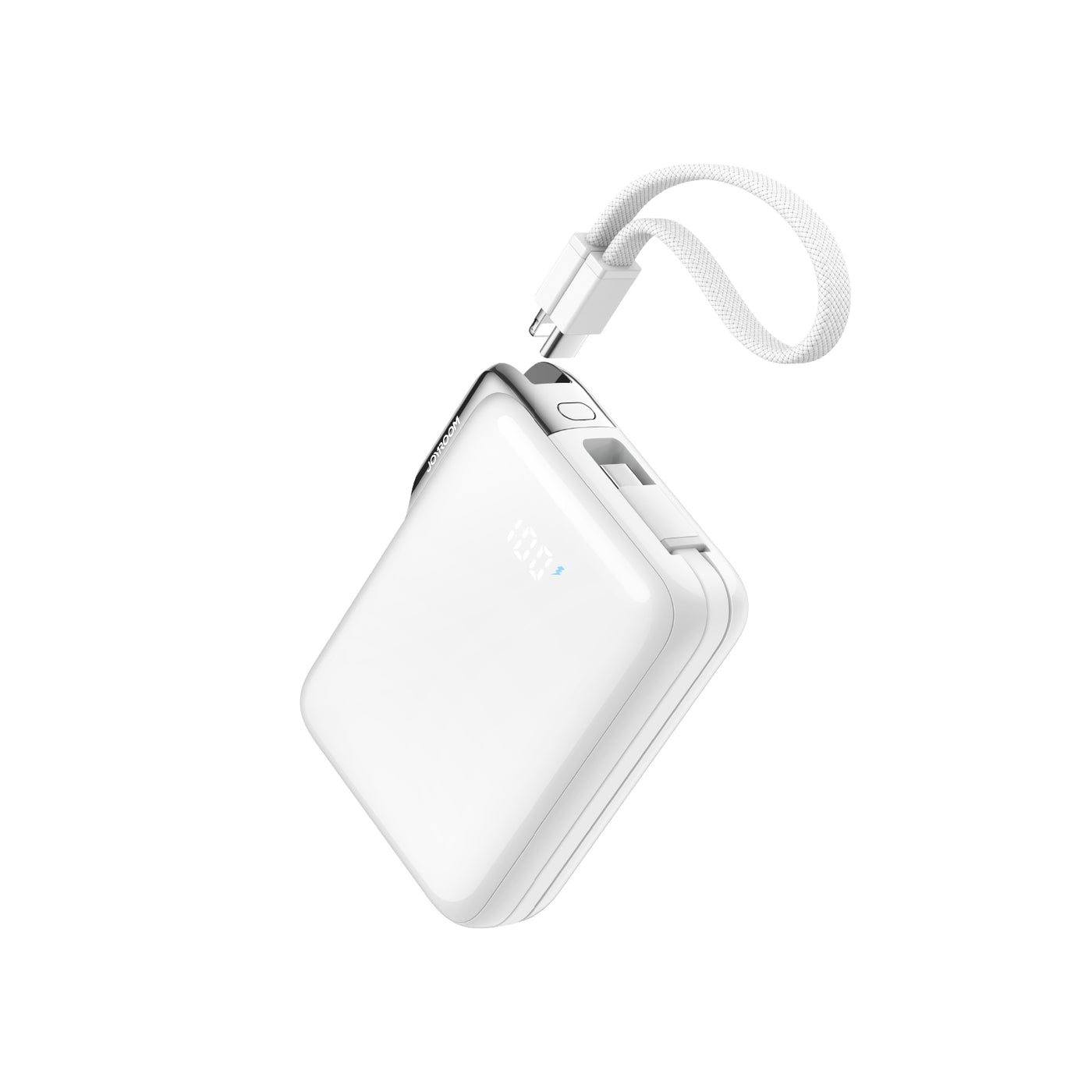 JR-PBF27 Pro 30W Power Bank with Built-in Type-C Cable & Extra C-to-L Cable 10000mAh-White