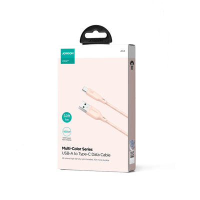 SA34-AC6/SA34-AL3 100W/3A Fast Charging Data Cable (Type-C/Lightning ) 1m