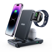 JR-WQS01/JR-WQS02 4 in 1 Magnetic Charging Station for phone for watch for earphone Type-C/Lightning