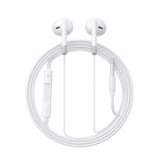 JR-EW01 3.5MM Wired Series Half In-Ear Wired Earphones white/black