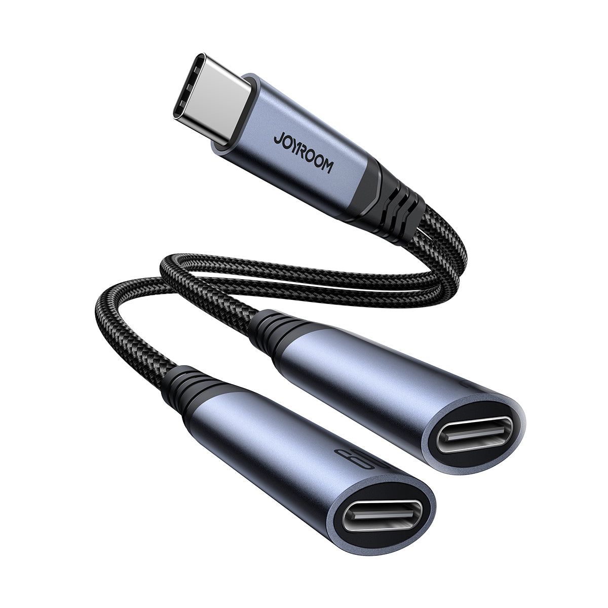 SY-C03 Audio-Transfer Series 2-in-1 Audio Adapter (Type-C to Dual Type-C)-Black
