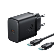TCF11 PD 25W Mini intelligent fast charger with C TO C cable  EU/UK/US
