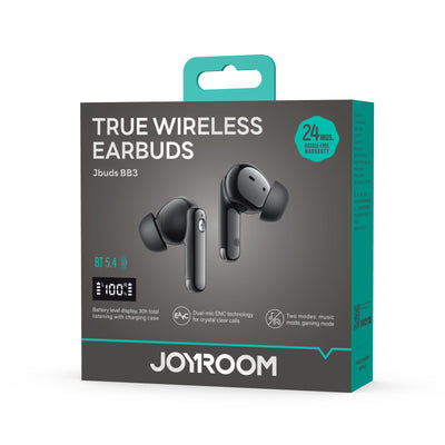 JR-BB3 True Wireless Bluetooth Earphones Black