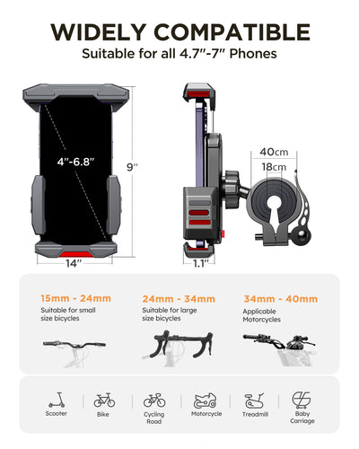 JR-ZS265 Bike Phone Mount-Black