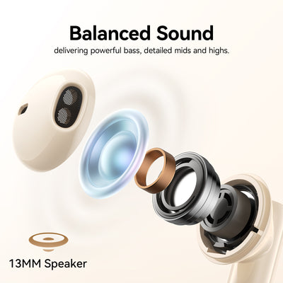 JR-PB3 True Wireless Bluetooth Earphones Beige