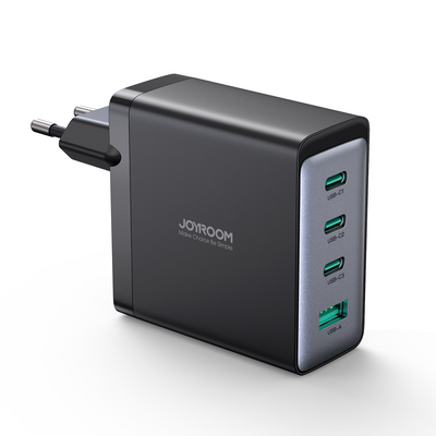 JR-TCG04 100W 3C1A Fast Charger-Black+100W C to C Cable 1.2m-Black -US/UK/EU