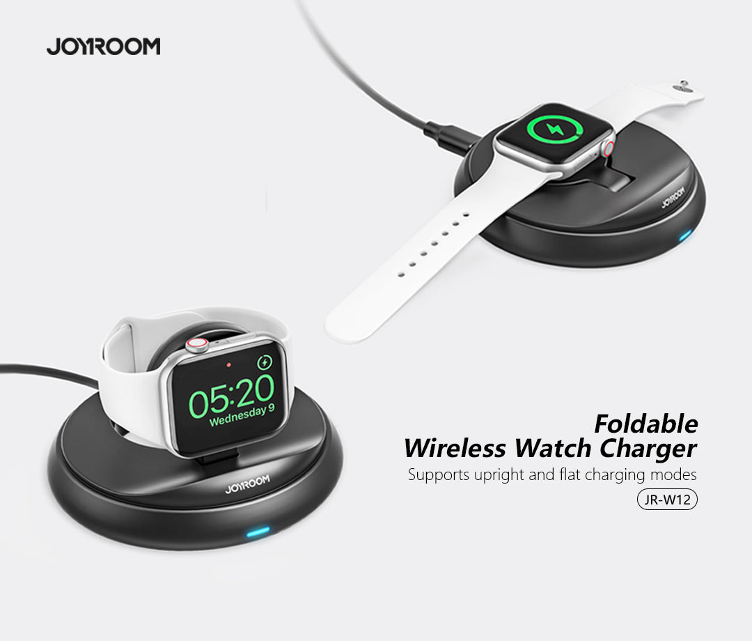 JR-W12 Foldable Wireless Watch Charger -Black