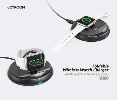 JR-W12 Foldable Wireless Watch Charger -Black
