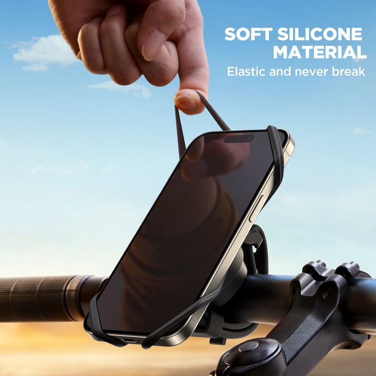 JR-ZS382 Silicone Bike Phone Mount Holder-Black
