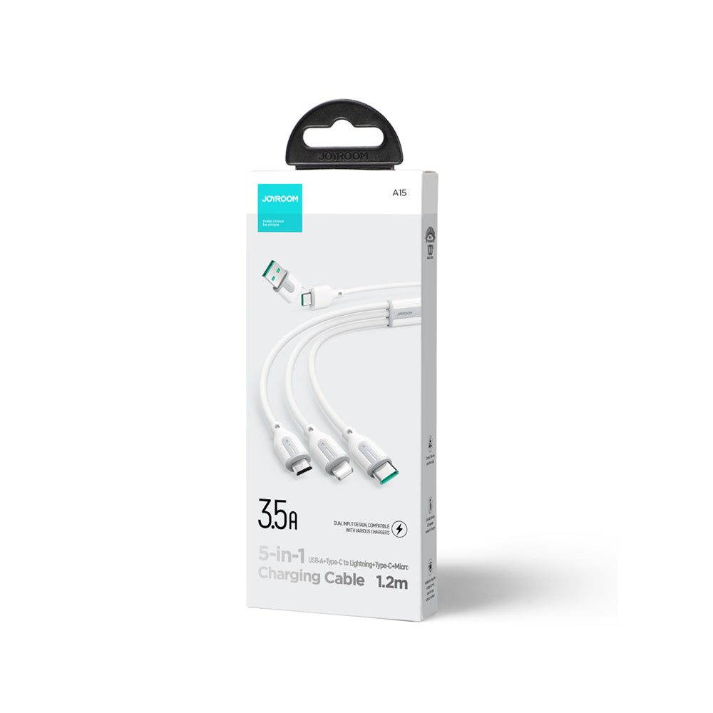 S-2T3018A15 USB-A+Type-C to Lightning+Type-C+Micro 5-in-1 Charging  Cable