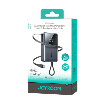 JR-PR1 22.5W Built-in Retractable Cable Powerbank10000mAh Black