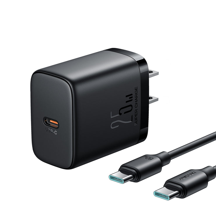 TCF11 PD 25W Mini intelligent fast charger with C TO C cable  EU/UK/US