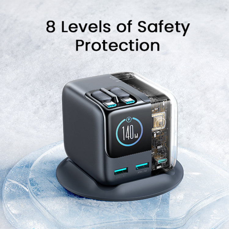 JR-TRD01 JOYROOM PODIX 140W 5-Port Desktop GaN Charger-Dark Gray