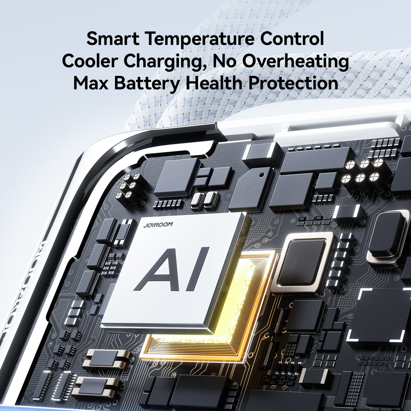 JR-PBF27 Pro 30W Power Bank with Built-in Type-C Cable & Extra C-to-L Cable 10000mAh-White