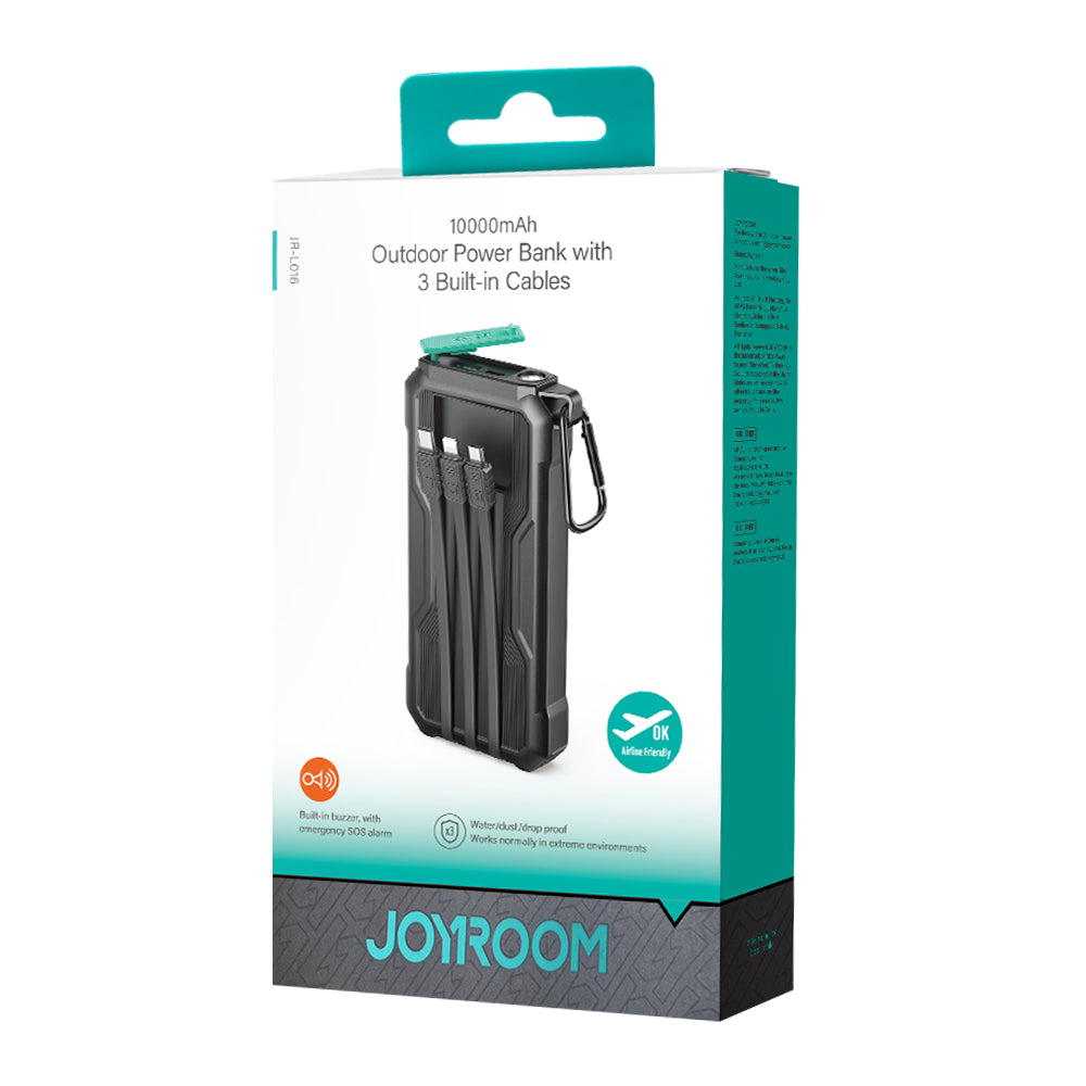 JOYROOM JR-L016 2.4A Power Bank with Built in 3in1 Cables 10000mAh