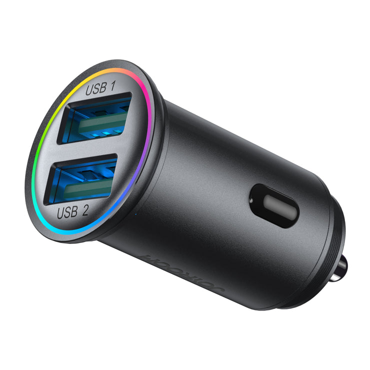 JR-CCN03 2USB 24W 2USB mini Metal Car Charger