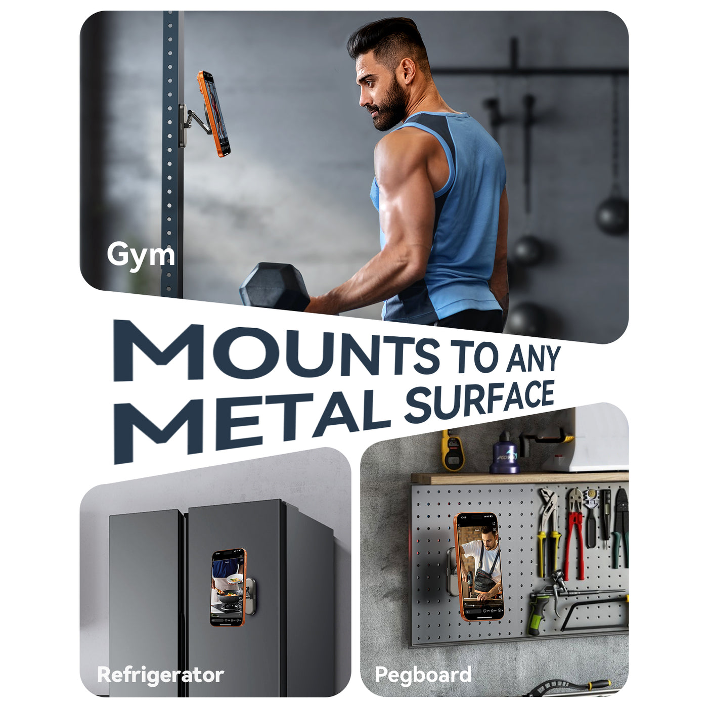 JR -ZS520 Magnetic Phone Holder Black