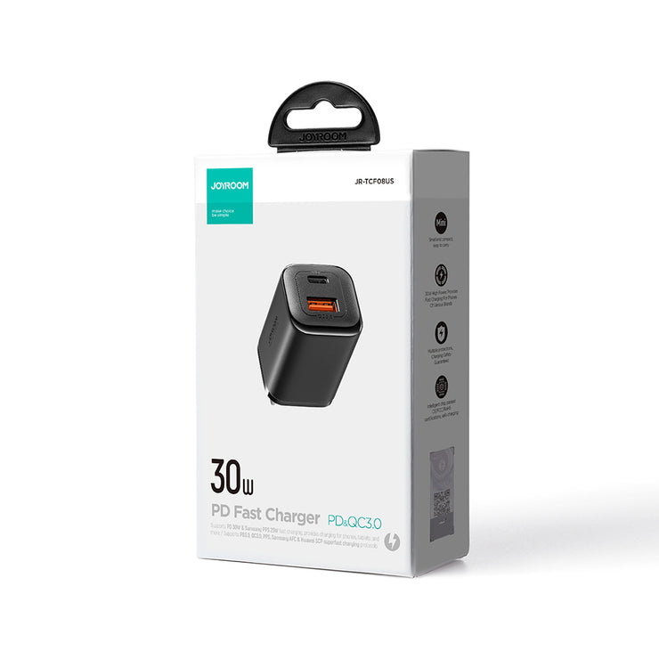 JR-TCF08 30W A+C Dual Port Mini intelligent Fast Charger EU/UK/US