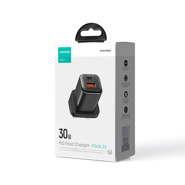 JR-TCF08 30W A+C Dual Port Mini intelligent Fast Charger EU/UK/US