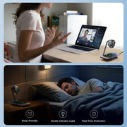 JR-WQN05 2 in 1 Foldable Wireless Charger-Black