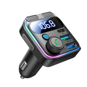 JR-CCB01 48W Dual-Mic Car Wireless FM Transmitter-Black