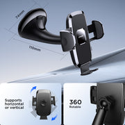 JR-ZS259 Mechanical Car Phone Holder (Windshield)-Black