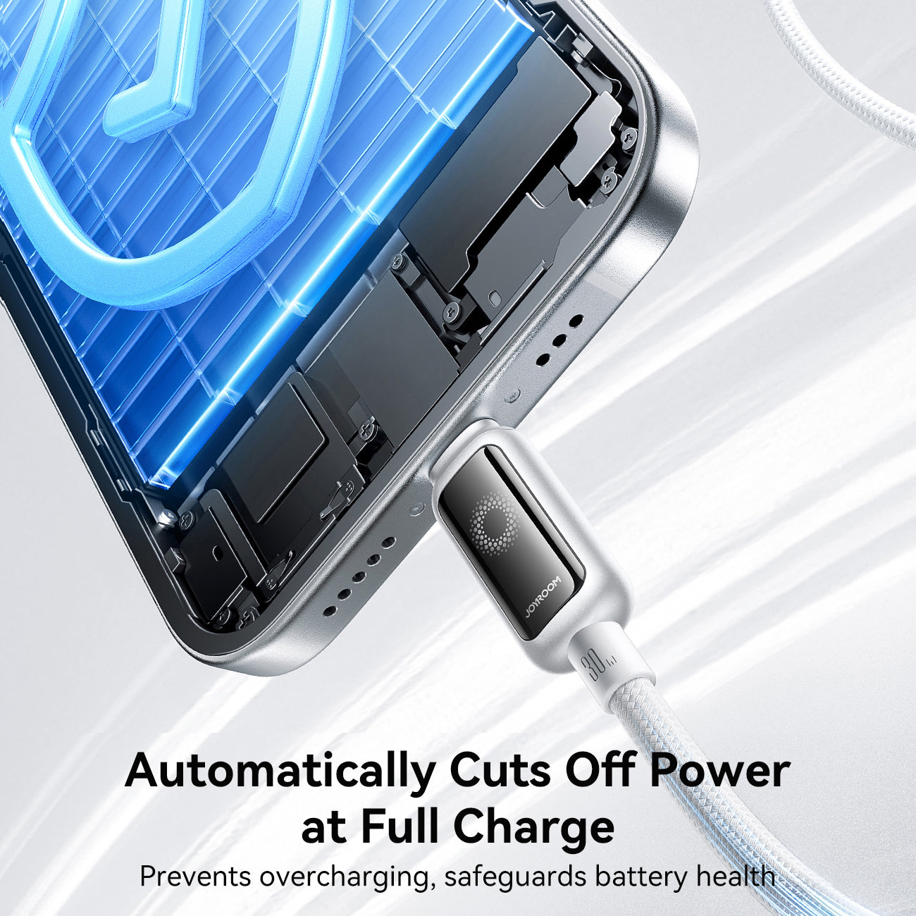 S-A55 100W/66W/30W/3A CC/CL/Type c/Lightning StarFlight Series 3A Auto Power-Off Fast Charging Data Cable 1.2m