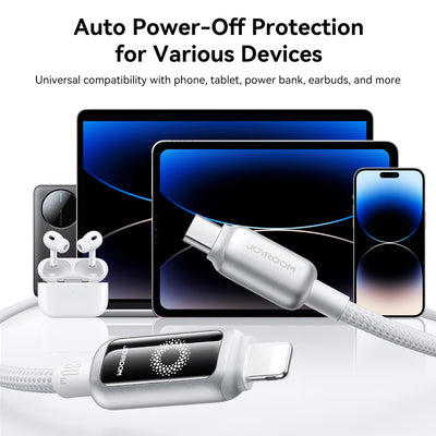 S-A55 100W/66W/30W/3A CC/CL/Type c/Lightning StarFlight Series 3A Auto Power-Off Fast Charging Data Cable 1.2m