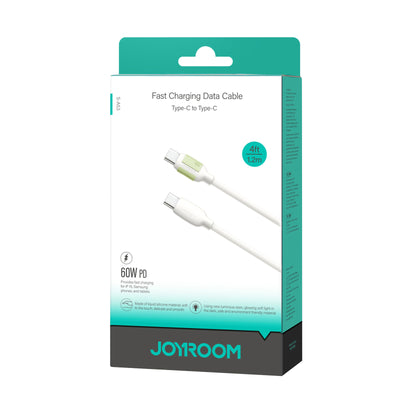 S-A53 Fluorescence series cable Type-C to Type-C 60W/Type-C to Lightning 30W/Lightning 3A/Type-C 3A Cable 1.2m/2m beige