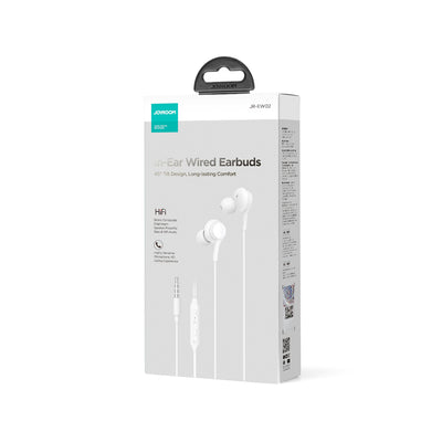 JR-EW02 3.5MM Wired Series In-Ear Wired Earbuds White/Black