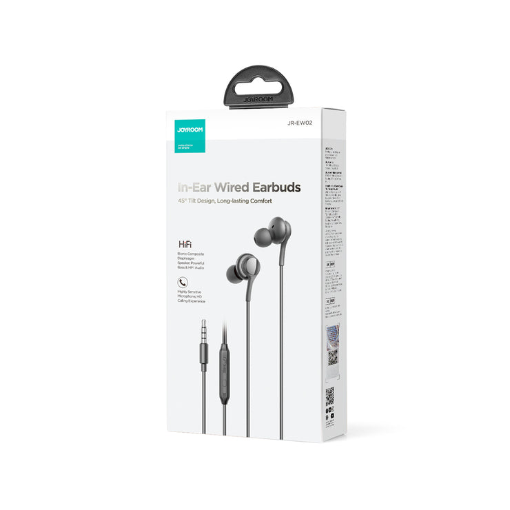 JR-EW02 3.5MM Wired Series In-Ear Wired Earbuds White/Black