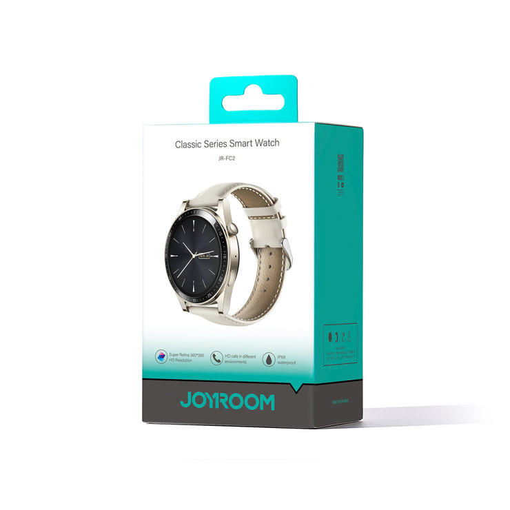 JR-FC2  Classic Waterproof IP68 Classic Series Smart Watch (Make/Answer Call) With Leather Straps