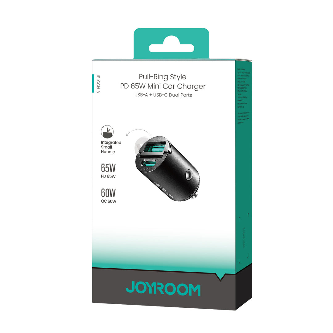 JR-CCN18 65W A+C Pull-Ring Style Mini Car Charger – JOYROOM