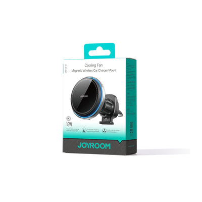 JR-ZS387 Cooling Fan Magnetic Wieless Car Charger Mount-Black