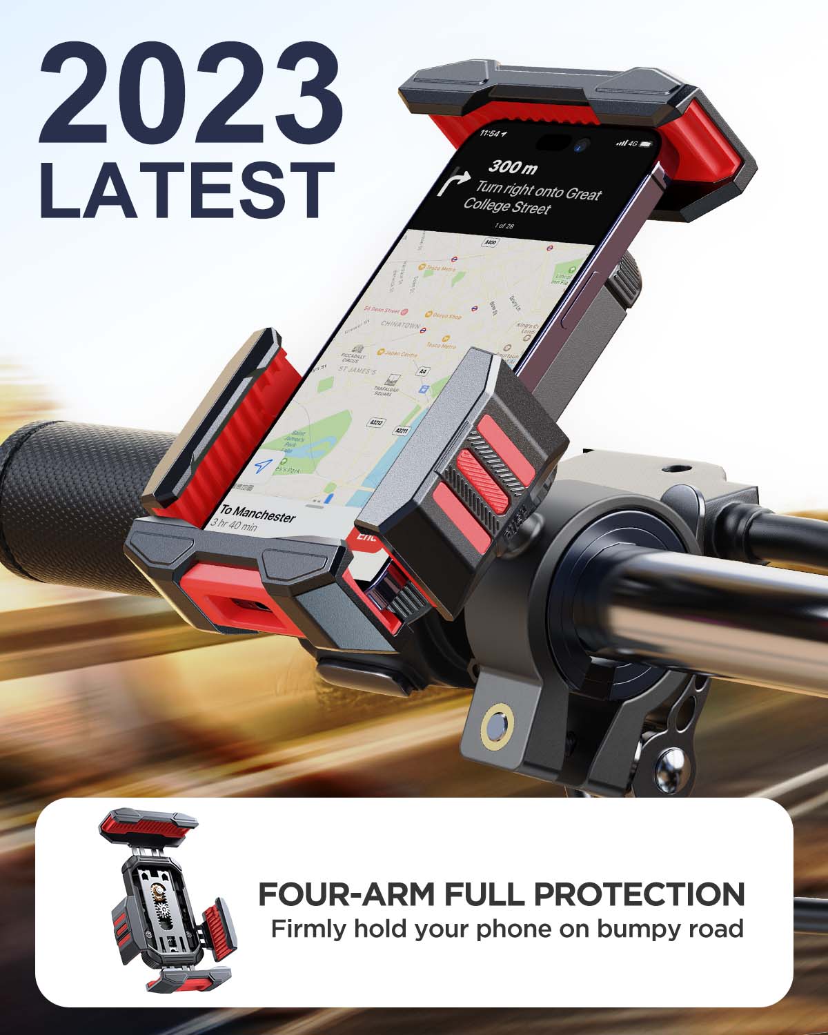 JR-ZS265 Bike Phone Mount-Black