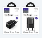 L-2A121 Mini dual port smart fast charger EU/CN
