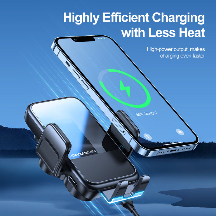 JR-ZS298 Auto Match Wireless Car Charger Holder air vent & dashboard